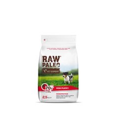 Сухой беззерновой корм Raw Paleo для щенков мелких пород Puppy Mini с говядиной, 2,5 кг цена и информация |  Сухой корм для собак | 220.lv