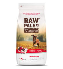 Сухой беззерновой корм Raw Paleo для щенков средних пород Puppy Medium с говядиной, 10 кг цена и информация |  Сухой корм для собак | 220.lv