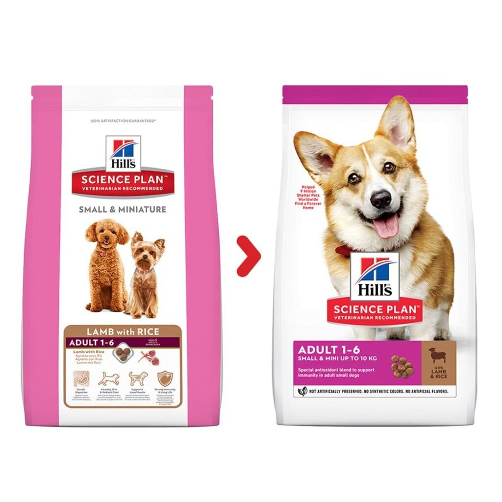 Hill's Science Plan Small & Mini Adult suņu barība ar jēru un rīsiem, 6 kg cena un informācija | Sausā barība suņiem | 220.lv