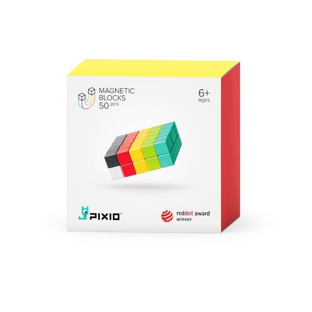 PIXIO 50, 6 krāsu magnētiskie bloki un bezmaksas programmnodrošinājums цена и информация | Konstruktori | 220.lv