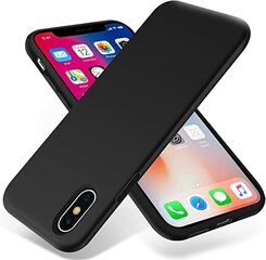 Maciņš priekš Iphone XS MAX, Case LIQUID SILICONE, melns cena un informācija | Telefonu vāciņi, maciņi | 220.lv