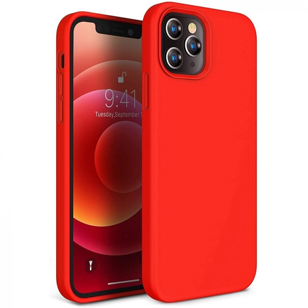 Maciņš priekš Iphone 12 PRO MAX, Case LIQUID SILICONE, sarkans cena un informācija | Telefonu vāciņi, maciņi | 220.lv