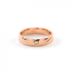 Золотое обручальное кольцо с бриллиантом ZGR34D цена и информация | Кольца | 220.lv