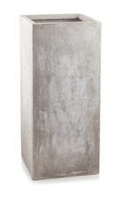 Keramikas puķu pods Ecolite, kvadrātveida, bēšs, 28 x 60(H) cm cena un informācija | Puķu podi | 220.lv