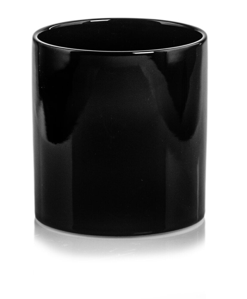 Keramikas pods Piano, apaļš, melns, 8 x 8(H) cm цена и информация | Puķu podi | 220.lv