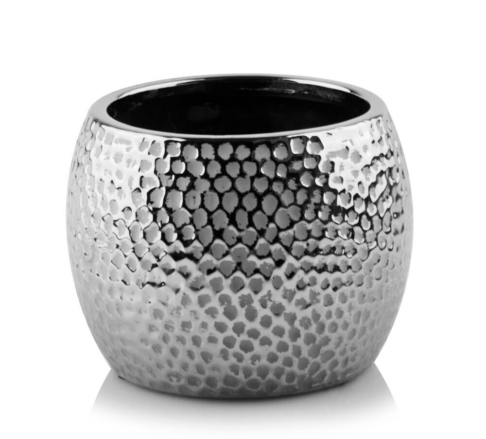 Keramikas puķu pods Moon, apaļš, sudraba, 19 x 15(H) cm цена и информация | Puķu podi | 220.lv