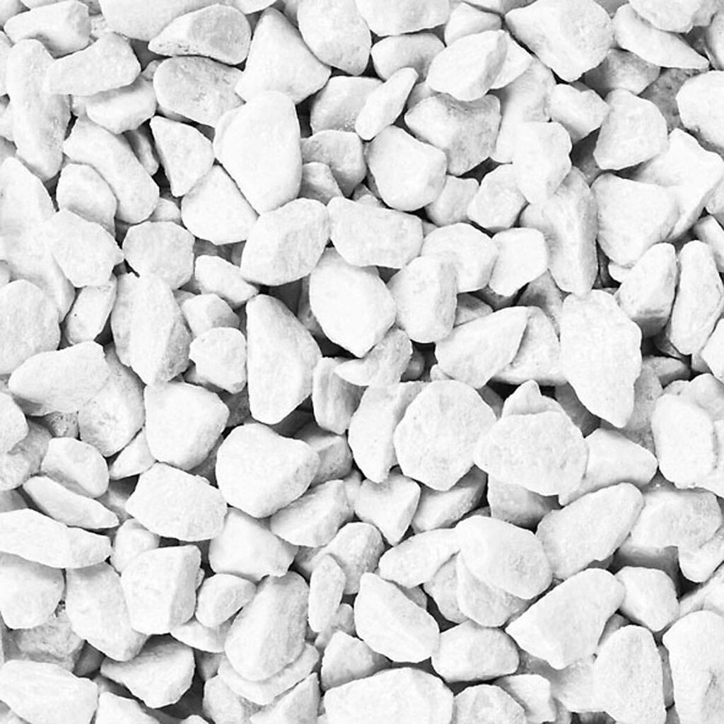Balti dekoratīvie akmeņi, 0,5 kg cena un informācija | Mulča, dekoratīvās šķembas | 220.lv