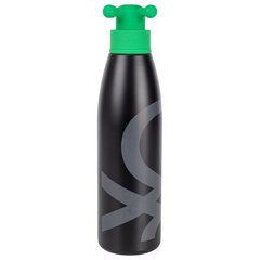 Ūdens pudele Benetton Zaļš 500 ml Melns Nerūsējošais tērauds cena un informācija | Ūdens pudeles | 220.lv