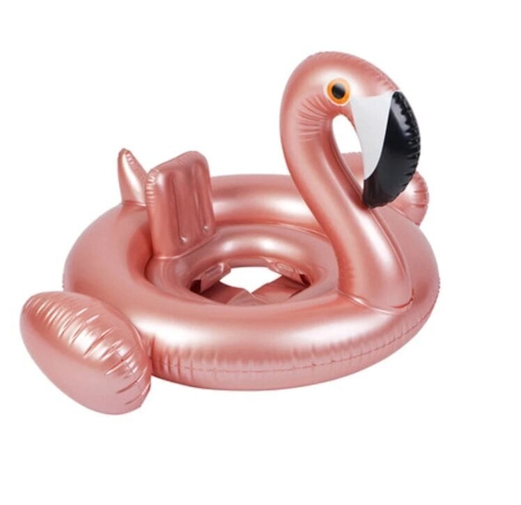 Flamingo formas piepūšamais ritenis ar bērnu sēdeklīti цена и информация | Piepūšamās rotaļlietas un pludmales preces | 220.lv