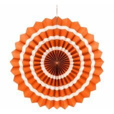 Dekoratīvā rozete Baltā sloksne, oranža, vidēji 40 cm cena un informācija | Svētku dekorācijas | 220.lv
