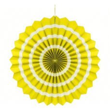 Декоративная розетка «Белая полоса», желтая, средний диаметр 40 см » цена и информация | Праздничные декорации | 220.lv