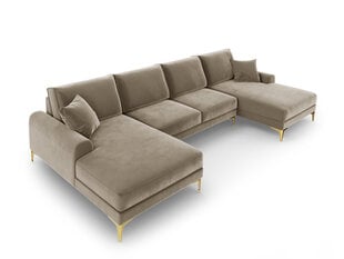 Stūra dīvāns Mazzini Sofas Madara 6S, smilškrāsas/zeltainas krāsas cena un informācija | Stūra dīvāni | 220.lv