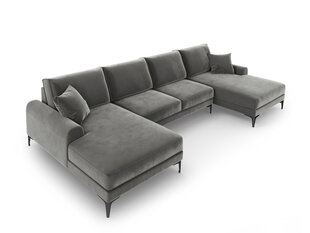 Stūra dīvāns Mazzini Sofas Madara 6S, pelēks/melns цена и информация | Угловые диваны | 220.lv