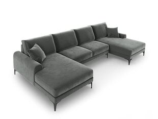 Stūra dīvāns Mazzini Sofas Madara 6S, tumši pelēks/melns цена и информация | Угловые диваны | 220.lv