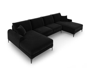 Stūra dīvāns Mazzini Sofas Madara 6S, melns цена и информация | Угловые диваны | 220.lv