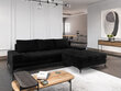 Stūra dīvāns Windsor & Co Deneb 5S, melns cena un informācija | Stūra dīvāni | 220.lv