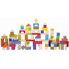 Набор разноцветных деревянных кубиков в ведерке Viga, 100 шт.  цена и информация | Развивающие игрушки | 220.lv