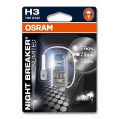 Лампочка Osram H3 55W 12V PK22S FS1 цена и информация | Автомобильные лампочки | 220.lv