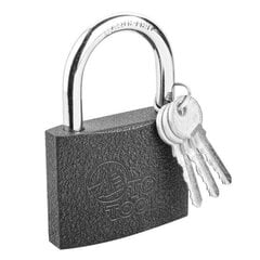 Čuguna slēdzene, 75 mm, 2 atslēgas cena un informācija | Durvju slēdzenes | 220.lv