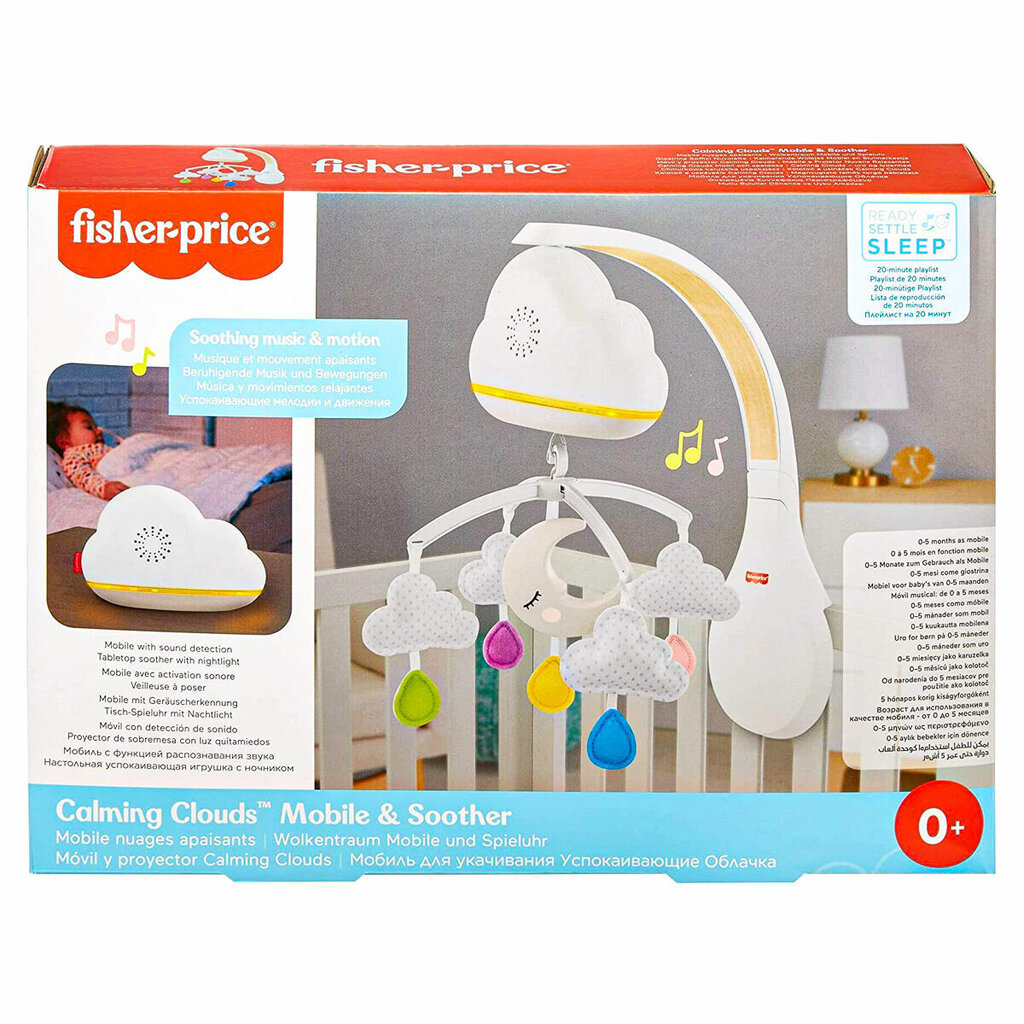 Fisher-Price nomierinošais mākoņu karuselis Calming Clouds cena un informācija | Rotaļlietas zīdaiņiem | 220.lv