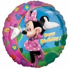 Folija balons 18 collu - Minnija Daudz laimes dzimšanas dienā cena un informācija | Baloni | 220.lv