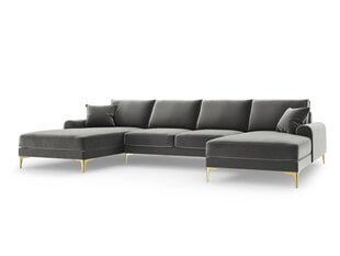 Stūra dīvāns Mazzini Sofas Madara 6S, pelēkas/zeltainas krāsas cena un informācija | Stūra dīvāni | 220.lv