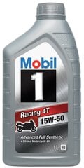 Motociklu motoreļļa Mobil 1 Racing 4T 15W-50, 1L cena un informācija | Moto eļļas | 220.lv