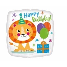 Foil balloon 18&quot; CIR - Birthday lion цена и информация | Шарики | 220.lv