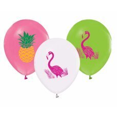 Baloni Flamingo Pineapple, 12 collas / 5 gab. cena un informācija | Baloni | 220.lv