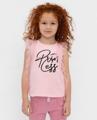 Розовая майка с принтом для девочек «Gulliver», 104*56*51 cm цена и информация | Рубашки для девочек | 220.lv