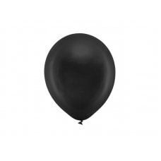 Varavīksnes baloni, 23 cm, metāliski melni (1 iepakojums / 10 gab.) cena un informācija | Baloni | 220.lv