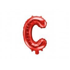 Folijas balons burts C, sarkans, 35 cm cena un informācija | Baloni | 220.lv