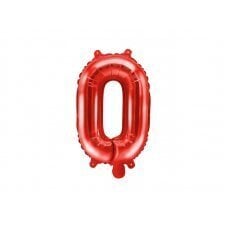 Folijas balons burts O, sarkans, 35 cm cena un informācija | Baloni | 220.lv