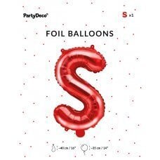 Folijas balons burts S, sarkans, 35 cm cena un informācija | Baloni | 220.lv