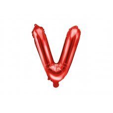 Folijas balons burts V, sarkans, 35 cm cena un informācija | Baloni | 220.lv