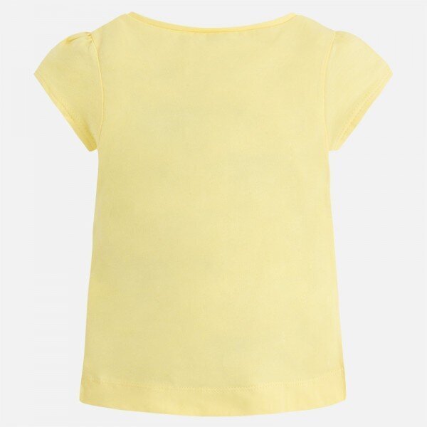 Meiteņu t-krekls ar īsām piedurknēm, dzeltens цена и информация | Krekli, bodiji, blūzes meitenēm | 220.lv
