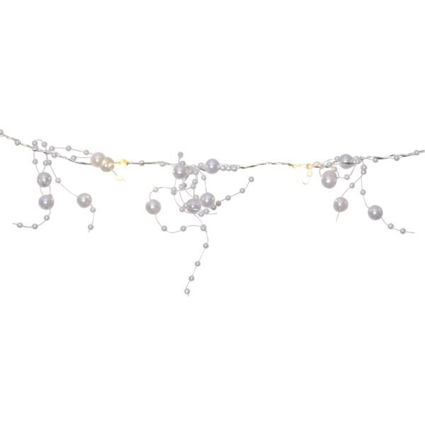 Gaismas ķēde Dewdrop Pearls 1,9 m, 20 LED balta, ar akumulatoru darbināma, IP20 цена и информация | Ziemassvētku lampiņas, LED virtenes | 220.lv