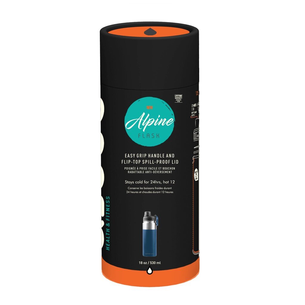 Asobu Termokrūze Alpine Flask, 530ml, melna cena un informācija | Termosi, termokrūzes | 220.lv