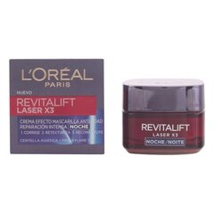 Ночной крем Revitalift Laser L'Oreal Make Up, 50 мл цена и информация | Наносите на чистую кожу лица. Подержите около 10-15 минут и смойте водой. | 220.lv