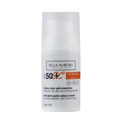 Krēms pret brūno plankumu iedegumu Cc Protect Bella Aurora SPF 50 (30 ml) cena un informācija | Sauļošanās krēmi | 220.lv