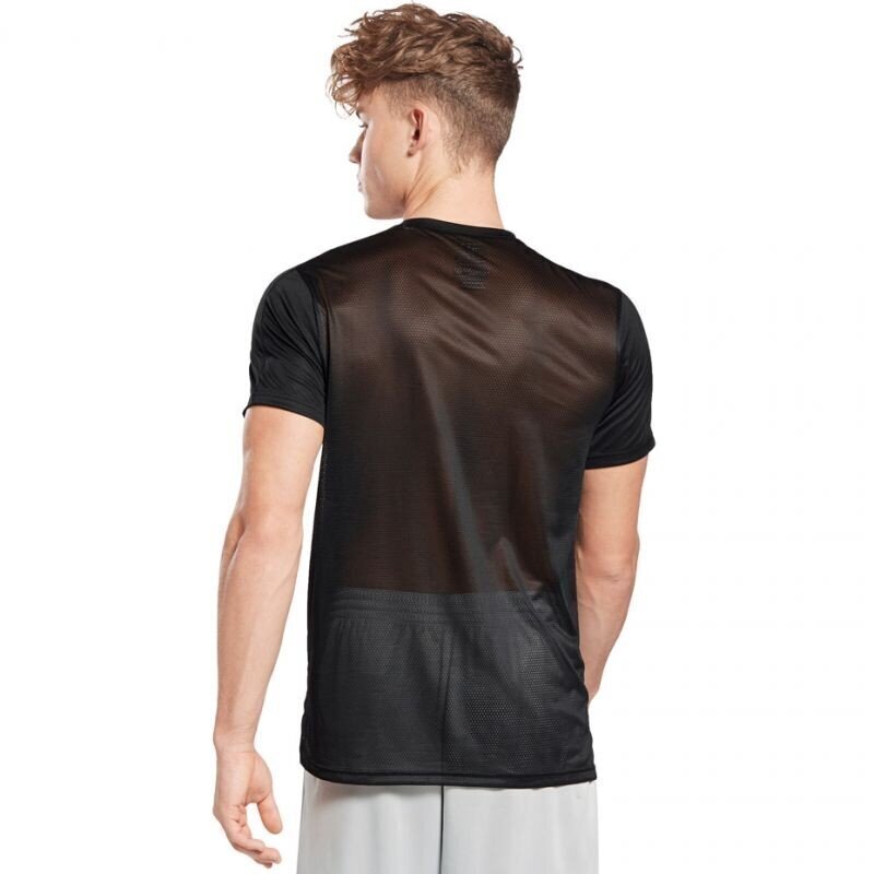 Sporta T-krekls vīriešiem Reebok Workout Ready Short Sleeve Tech Tee M GL3182, melns цена и информация | Sporta apģērbs vīriešiem | 220.lv