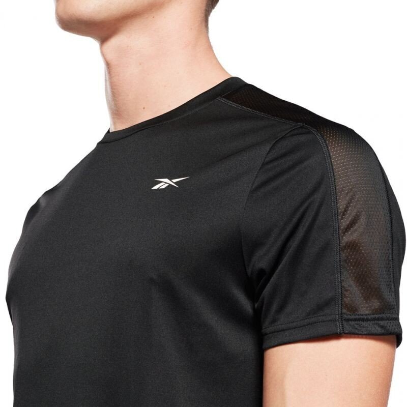 Sporta T-krekls vīriešiem Reebok Workout Ready Short Sleeve Tech Tee M GL3182, melns цена и информация | Sporta apģērbs vīriešiem | 220.lv