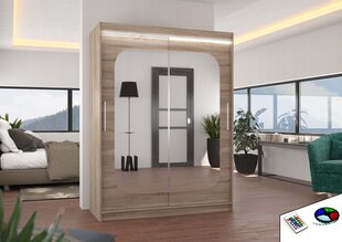 Skapis ar LED apgaismojumu ADRK Furniture Clever, brūns цена и информация | Шкафы | 220.lv
