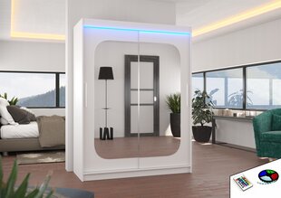 Skapis ar LED apgaismojumu ADRK Furniture Clever, balts цена и информация | Шкафы | 220.lv