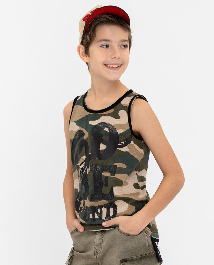 Haki krāsas krekls ar kamuflāžas apdruku zēniem Gulliver cena un informācija | Zēnu krekli | 220.lv