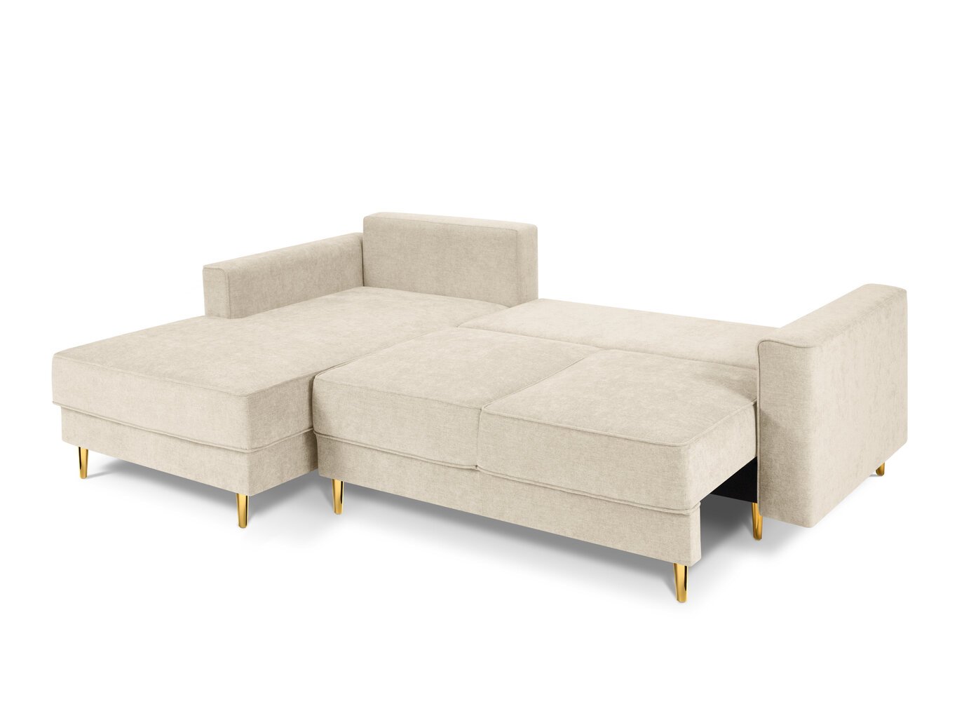 Stūra dīvāns Cosmopolitan Design Fano, smilškrāsas/zeltainas krāsas цена и информация | Stūra dīvāni | 220.lv
