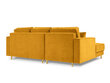 Stūra dīvāns Cosmopolitan Design Fano, dzeltenas/zeltainas krāsas цена и информация | Stūra dīvāni | 220.lv