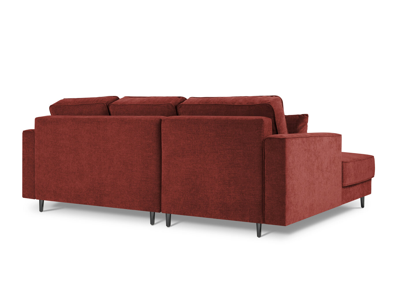 Stūra dīvāns Cosmopolitan Design Fano, sarkans/melns cena un informācija | Stūra dīvāni | 220.lv