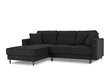 Stūra dīvāns Cosmopolitan Design Fano, melns cena un informācija | Stūra dīvāni | 220.lv