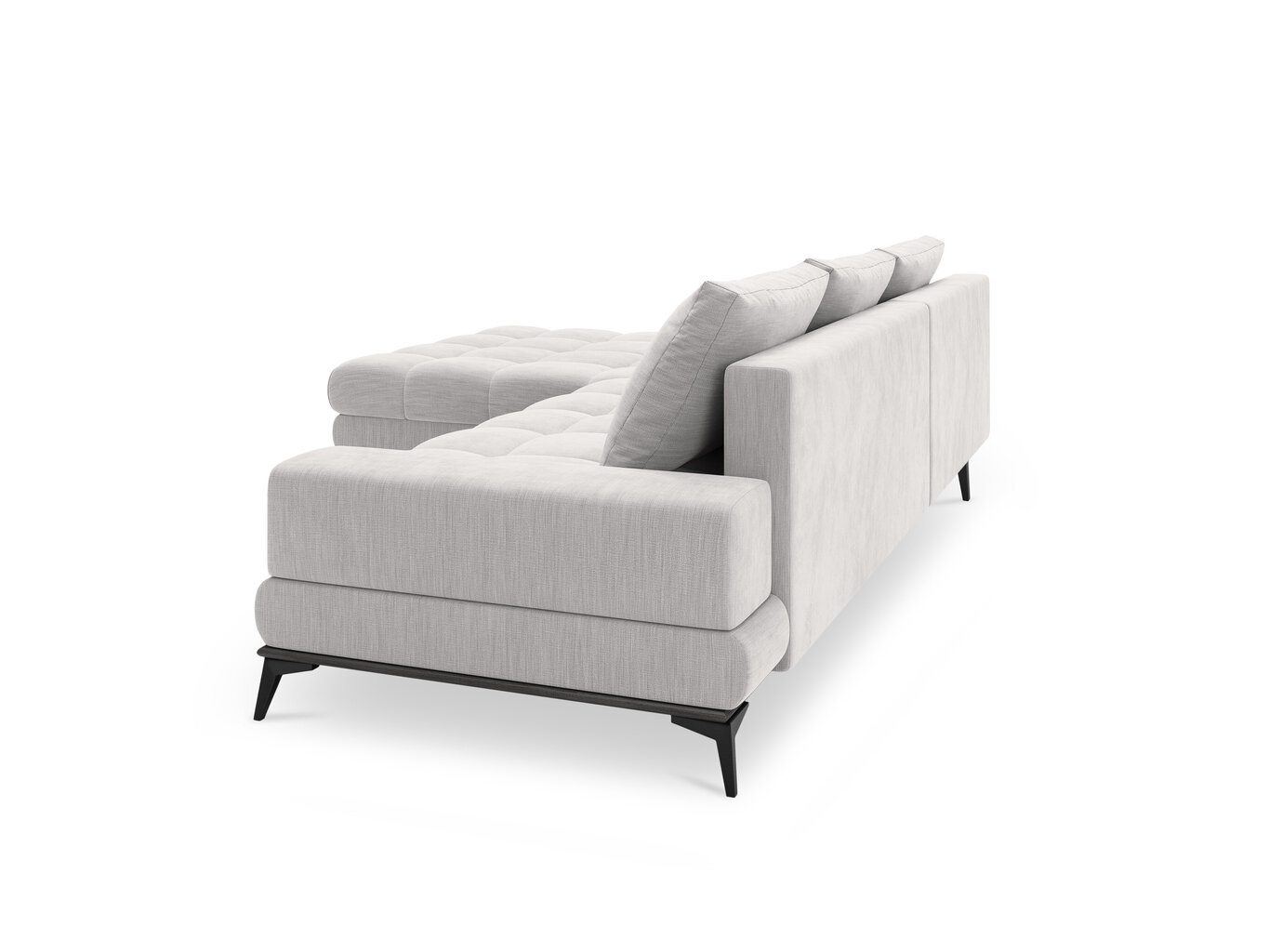 Stūra dīvāns Windsor&Co Deneb, gaiši pelēks cena un informācija | Stūra dīvāni | 220.lv